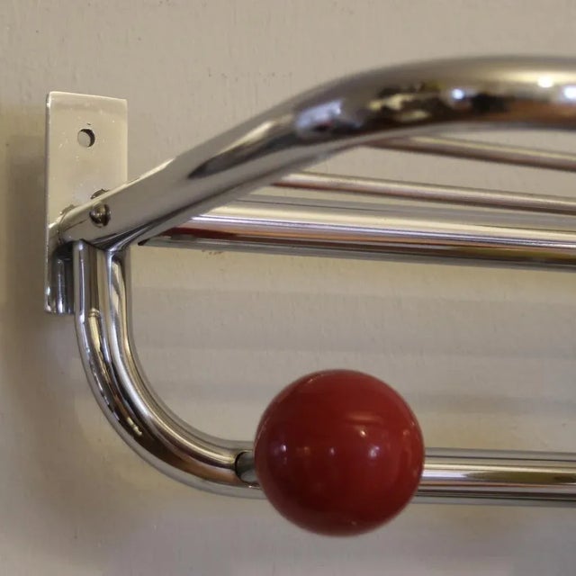 Art Deco French Coat Stand in Chromed Steel, 1940s For Sale - Image 4 of 13