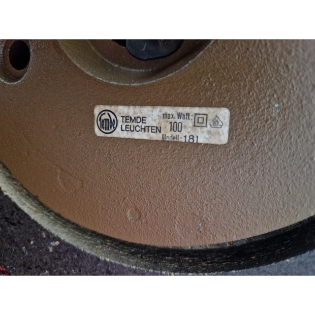 Black Vintage Floor Lamp from Temde Leuchten, 1970s For Sale - Image 8 of 13