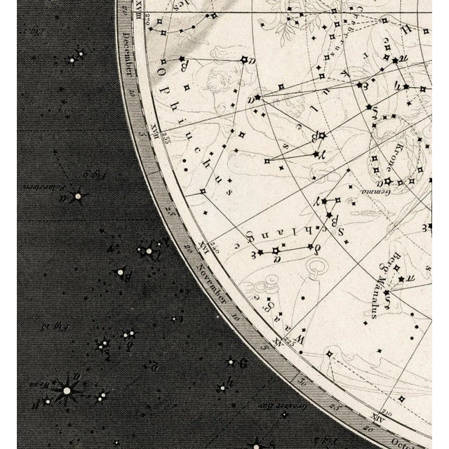 Not Yet Made - Made To Order Reproduction 19th Century Celestial Map For Sale - Image 5 of 7
