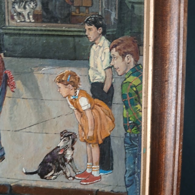 What a thrill to discover a wonderful little gem like this. A Norman Rockwell style illustration painted in the 1960s of...