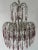 Italian Micro-Beaded Tiered Amethyst Crystal Prisms Chandelier C 1920 One of Two For Sale - Image 14 of 14
