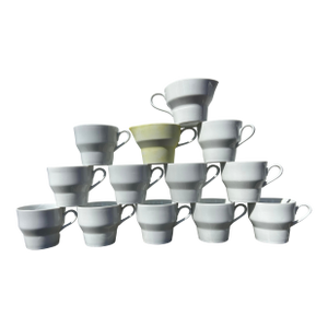 Mid 20th Century Paul McCobb Contempri Modernist Coffee Cups and Creamers- 13 Pieces