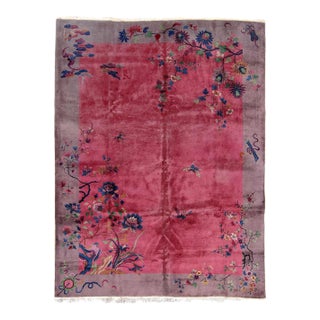 Pasargad DC Antqiue Chinese Art Deco Rug For Sale