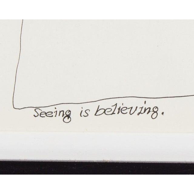 “Seeing in Believing” Ink Drawing by James L. Bruch For Sale In Indianapolis - Image 6 of 8