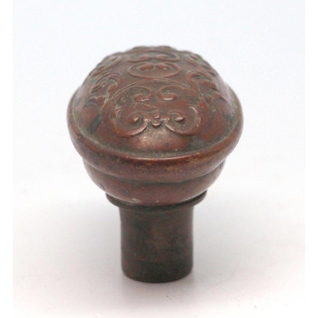 English Oval Bronze Reading Colonial Clifton Door Knob For Sale - Image 3 of 4