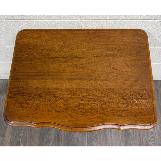 Davis Cabinet Company Vintage Davis Cabinet Company French Country Oak Nightstand Side Table For Sale - Image 4 of 11