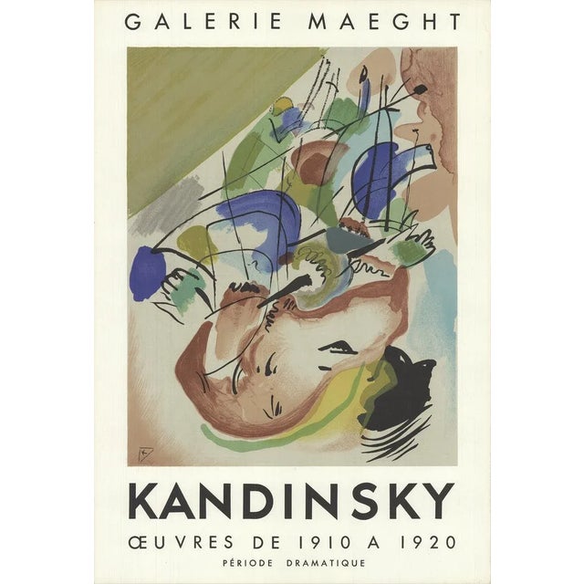 Expressionism 1971 Wassily Kandinsky 'Improvisation XXXI' Expressionism Green,Blue,Brown France Lithograph For Sale - Image 3 of 3