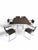Arco Dining Set from Arnold Merckx, 1980s, Set of 7 For Sale - Image 5 of 5