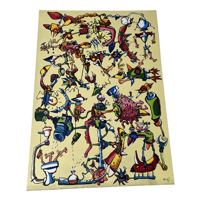 2006 "Transformation" Graffiti Pop Art Canvas by Ferenc Balint For Sale