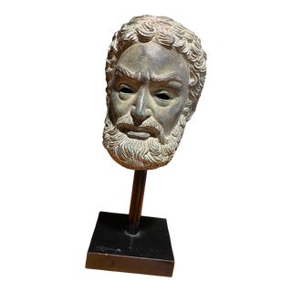 Mid 20th Century Head of Zeus Bronze Casting For Sale