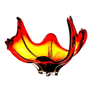 1960's Murano Attributed Wave Centerpiece Bowl