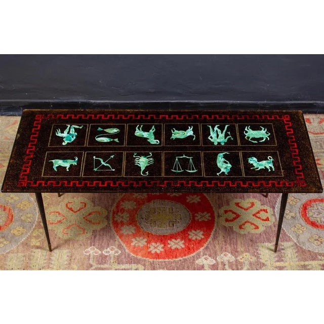 Mid-Century Modern Glass Zodiac Cocktail or Coffee Table from Fontana Arte For Sale - Image 3 of 12