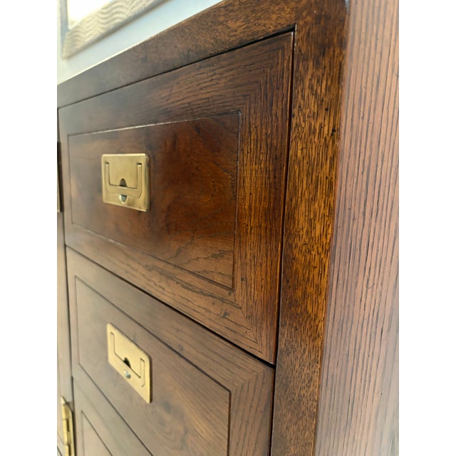 1980s Henredon Campaign Credenza For Sale - Image 9 of 10