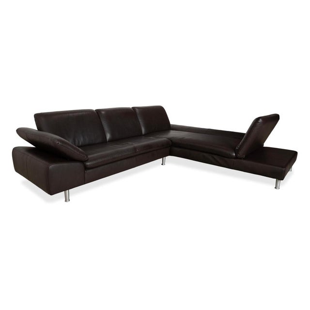 Brown Espresso Leather Loop Corner Sofa with Manual Function from Willi Schillig For Sale - Image 5 of 18