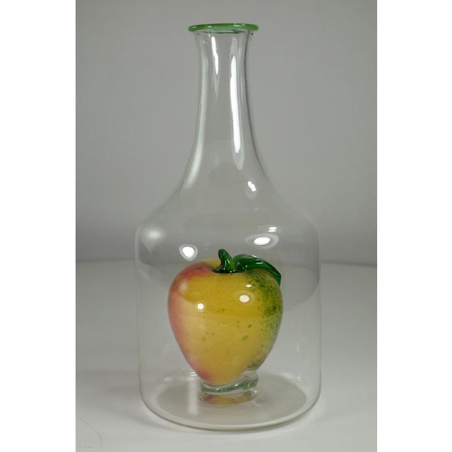 Apple Murano Glass Bottle Vase Sculpture, 1980s For Sale - Image 9 of 9