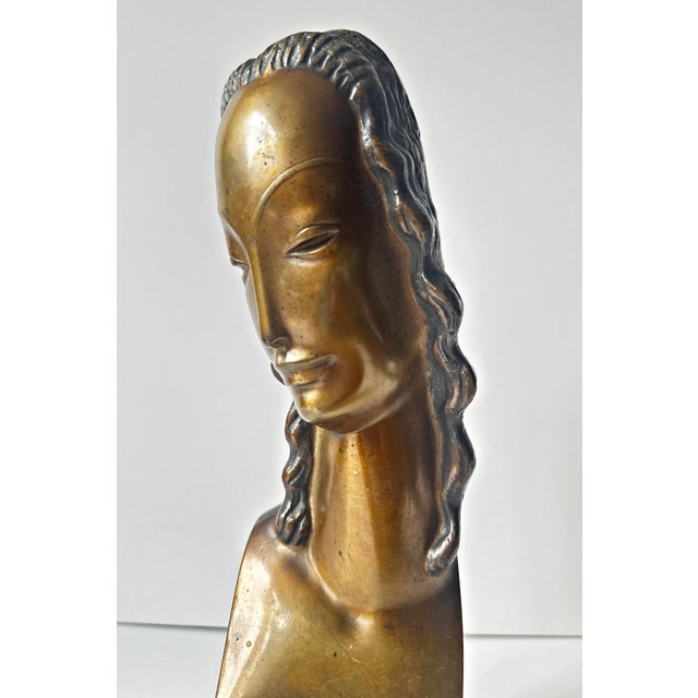 Adam Antes Worms 1891 - 1984 Bust, 1922 Bronze 27.8 x 7.5 x 4.5 cm (including base) Good condition (see photos)...