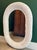 Vintage Large Oval Woven Rattan Framed Mirror For Sale - Image 4 of 11