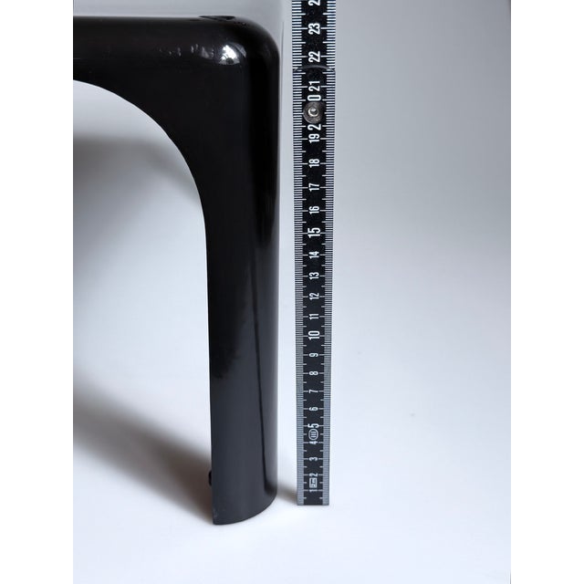 Artemide Black Demetrio 45 Stacking Table by Vico Magistretti for Artemide, 1960s For Sale - Image 4 of 8