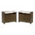 Pair of Dark Modern Two Drawer Nightstands For Sale