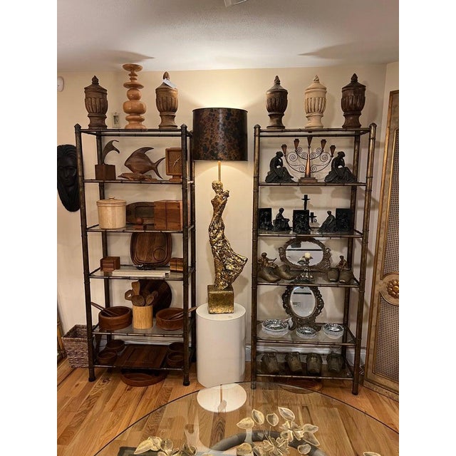 Pair of Faux Bamboo Étagères For Sale - Image 12 of 12