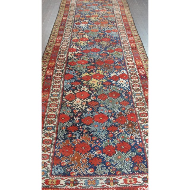 Antique Persian Bakhtiari Runner, Most Unusual 3'6" × 15'2" For Sale - Image 4 of 8