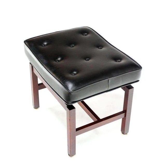 Mid-Century Modern Risom Upholstered Walnut Bench For Sale - Image 9 of 11