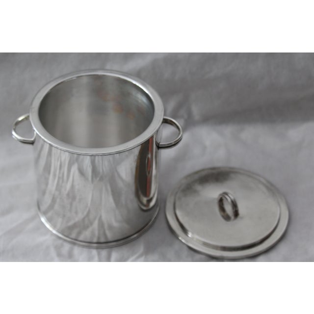 Silver Ice Bucket with Lid, 1970s For Sale - Image 14 of 18
