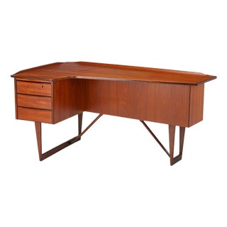 Freestanding Boomerang Writing Desk by Peter Løvig Nielsen for Løvig, 1960s For Sale