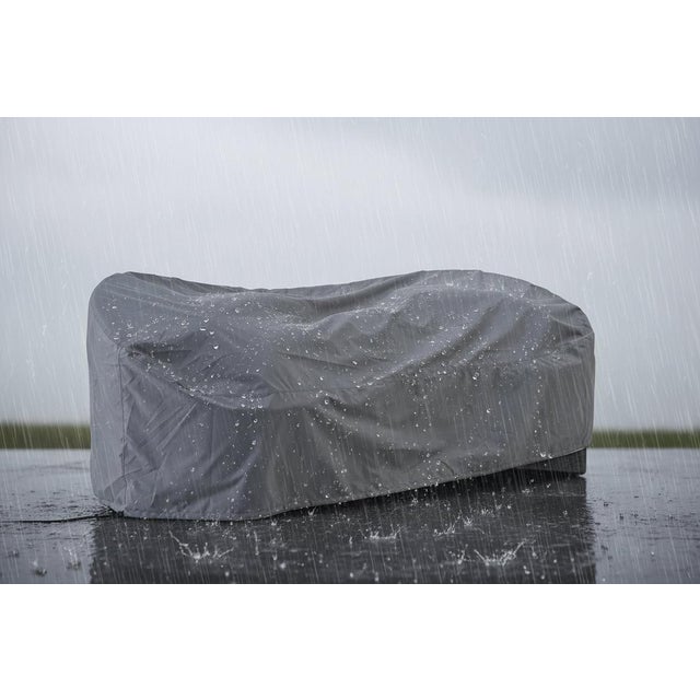 "Serene Outdoor LoveSeat brings a smooth, sculptural look to any living space. Wrapped in soft grey bouclé fabric, it...