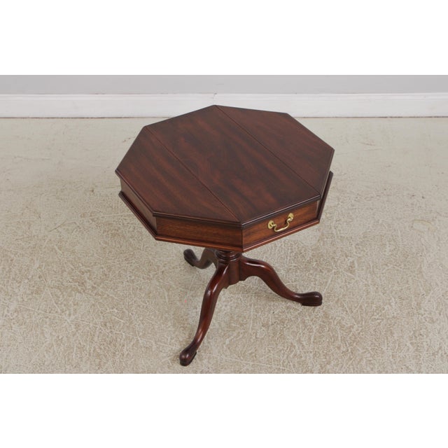 Age: C.1990 Details: Thomas Jefferson Style Mahogany High Quality Construction Queen Anne Legs & Pad Feet Traditional...