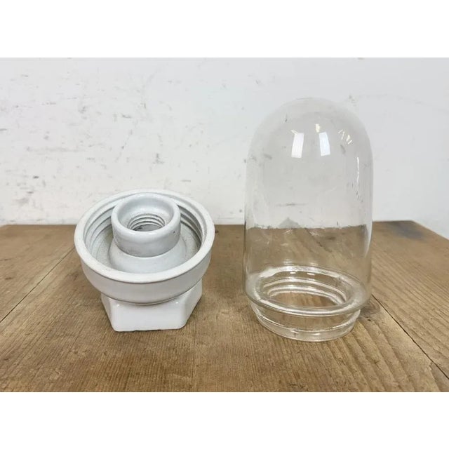 Vintage White Porcelain Wall Light, 1960s For Sale - Image 6 of 13