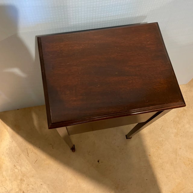 Early 20th Century Edwardian Mahogany Work Table For Sale - Image 4 of 6