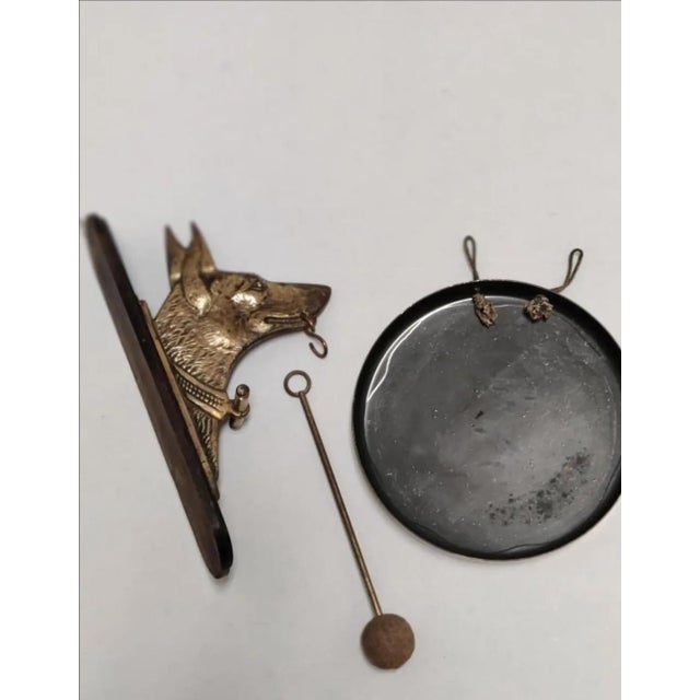 1920s Arts & Crafts Bronze Figural Dog Wall Hanging Gong, 1920s For Sale - Image 5 of 6