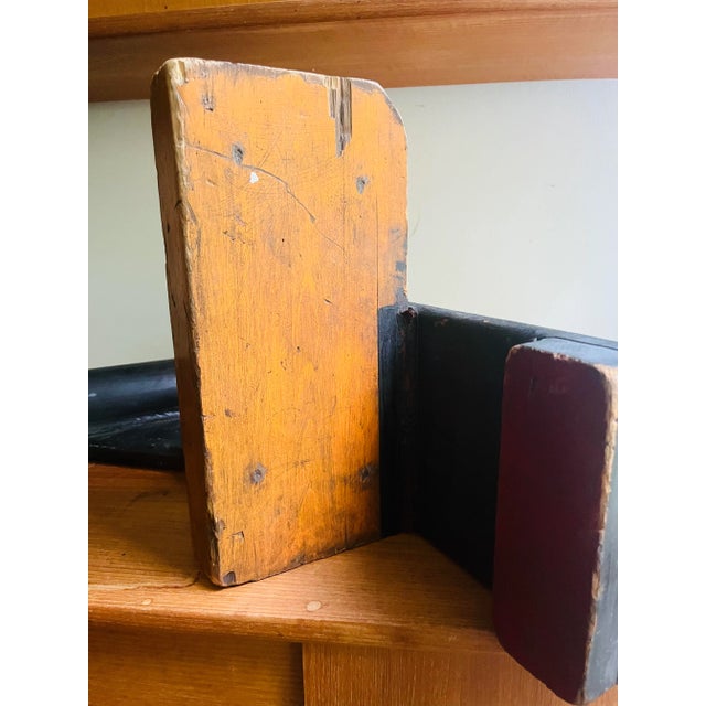 Black Industrial Wood Factory Mold Early 20th Century For Sale - Image 8 of 13