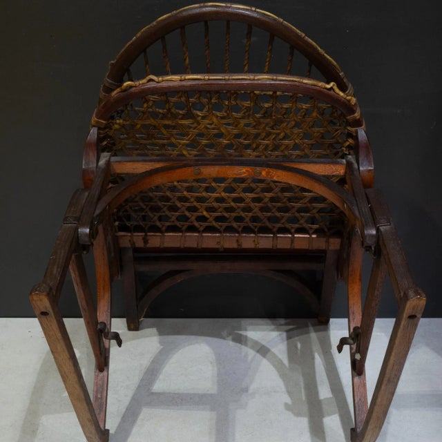 Antique Colliapsible w.s. Tubbs SnoShu Folding Canoe Chair C.1900 For Sale - Image 10 of 10