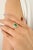 Art Deco Green Emerald and Diamond 14k Gold Ring Size 6 For Sale - Image 4 of 11