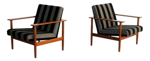Vintage Danish Armchairs, 1960s, Set of 2