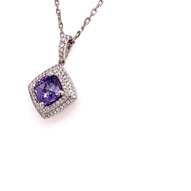 2010s Diamond Sapphire Necklace 2.32 TCW 18k Gold Women Certified For Sale - Image 5 of 10
