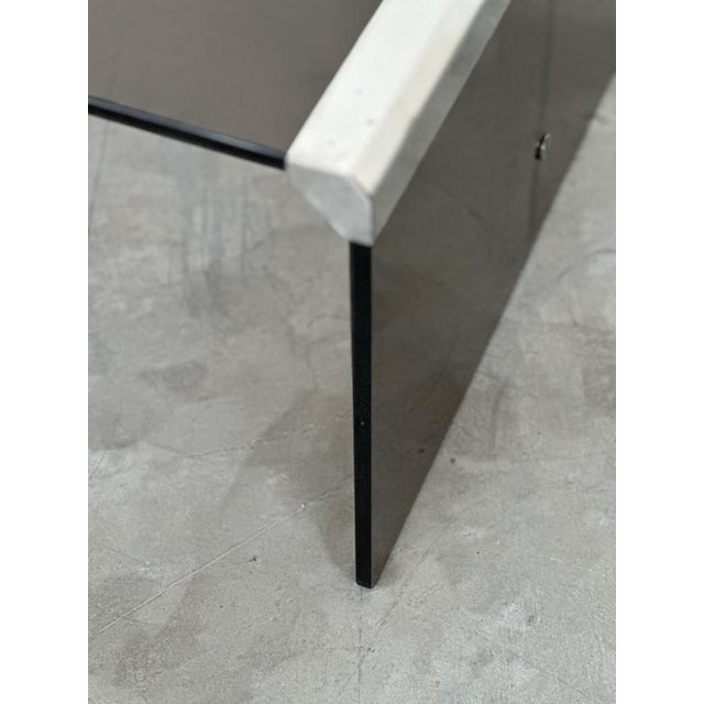 Late 20th Century Smoked Glass Coffee Table with Chrome Details from Radice & Galotti, Italy, 1970s For Sale - Image 5 of 12