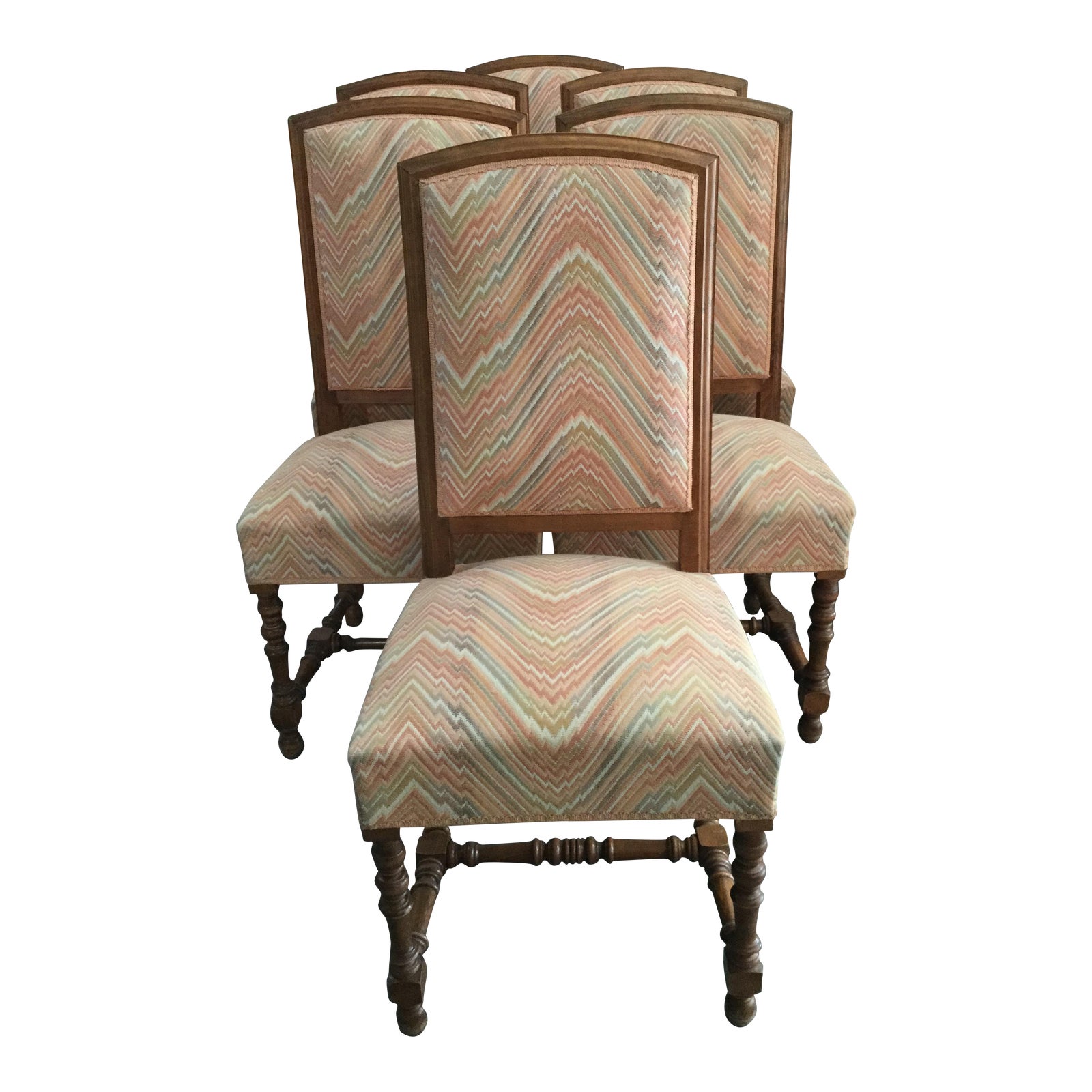 French Oak Dining Chairs Set of 6 Chairish
