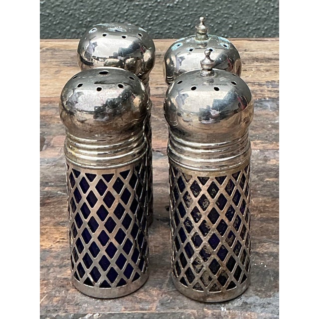 Victorian Vintage Sterling and Plate Assorted Salt Shakers - Set of 12 For Sale - Image 3 of 12