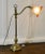 French Brass Desk/Table Lamp with Detailed Pink/Amber Glass Shade, 1890s For Sale - Image 10 of 11