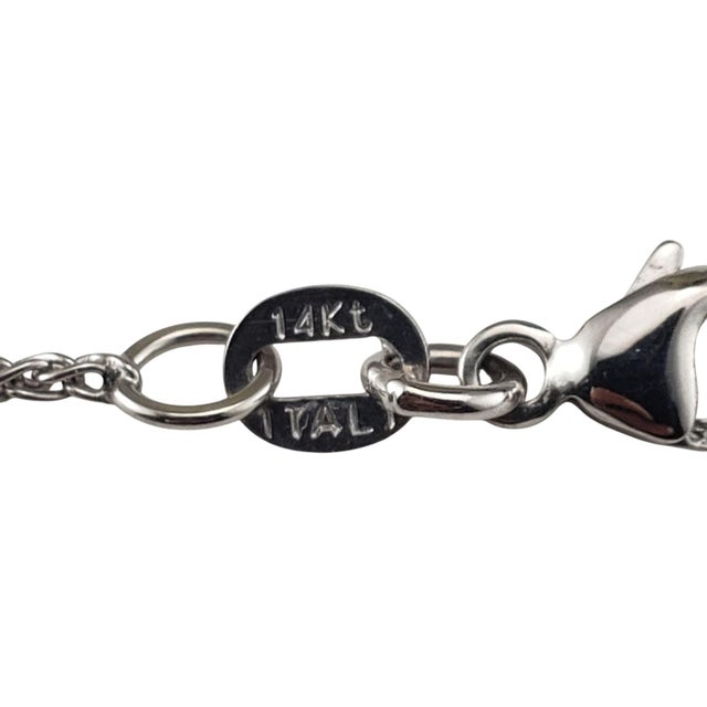 Late 20th Century 14k White Gold Sapphire and Diamond Pendant Necklace For Sale In New York - Image 6 of 8