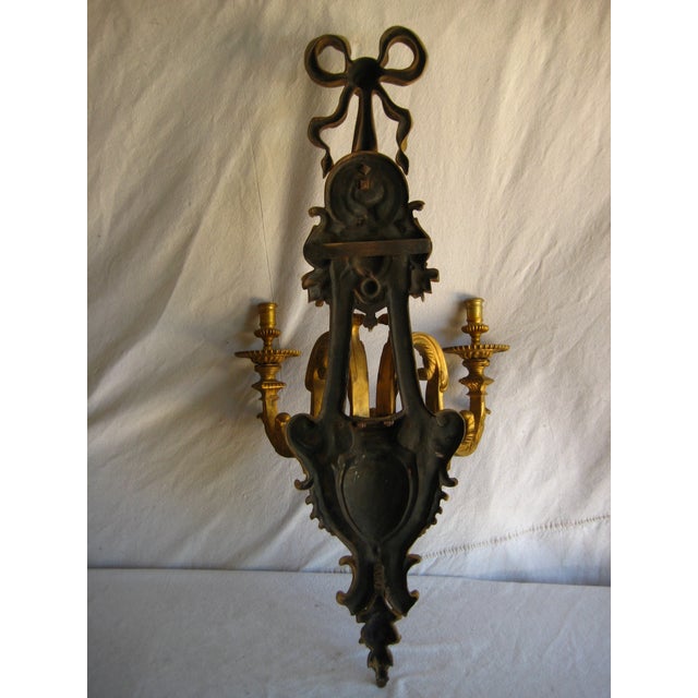 Mid 19th Century Large French Napoleon III Bronze Sconce For Sale - Image 10 of 11