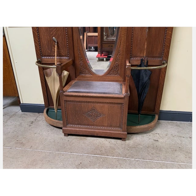 Vintage Wardrobe with Storage Bench, 1930 For Sale - Image 9 of 11