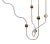 Dia Config 2 Led Hanging Lamp by Ovature Studios For Sale