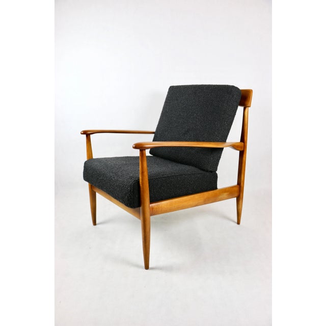 Black Danish Design Black Boucle Armchair, 1970s For Sale - Image 8 of 13