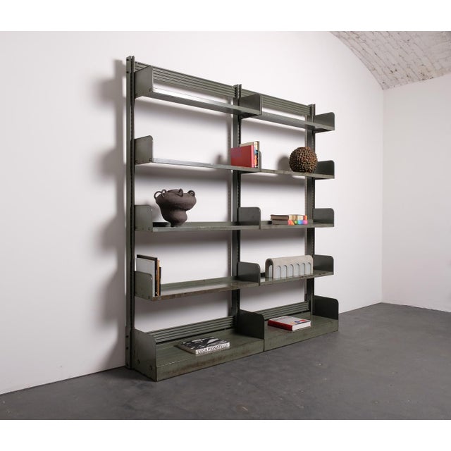 Industrial Bookcase in Iron, 1960s, in Good conditions. Designed 1960 to 1969