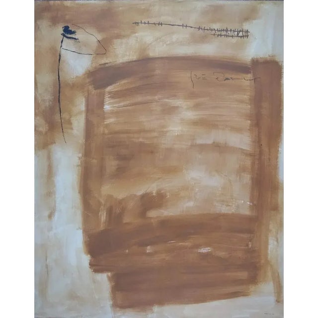 Brown Rafael Ruz, Composition, 1987, Canvas Painting For Sale - Image 8 of 8