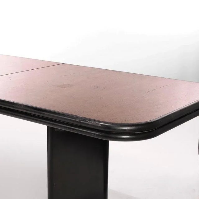 Mid 20th Century Mid-Century Modern Ebonized & Birdseye Maple Banquet Conference Table, Circa 1960 For Sale - Image 5 of 13